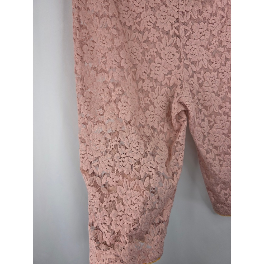 Free People Intimately All Day Lace Capri Womens L Misty Rose Lace High Rise New - Picture 12 of 12